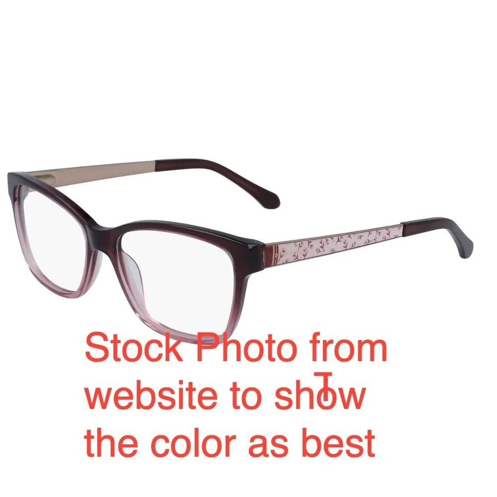 Draper James Womens Merlot Gradient Eyeglasses DJ5021 53-15-140 Purple Floral